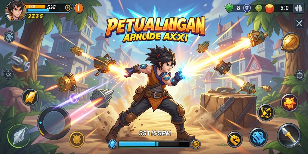 Tampilan gameplay seru dari 55RT di dalam dunia arcade.