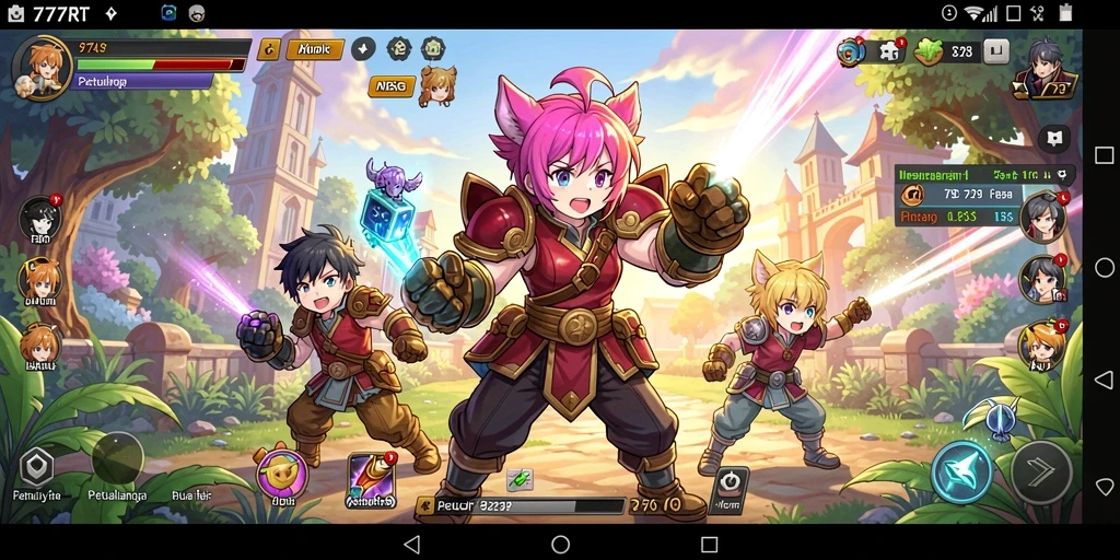 Screenshot gameplay 777RT menampilkan aksinya yang seru dalam dunia Anime.