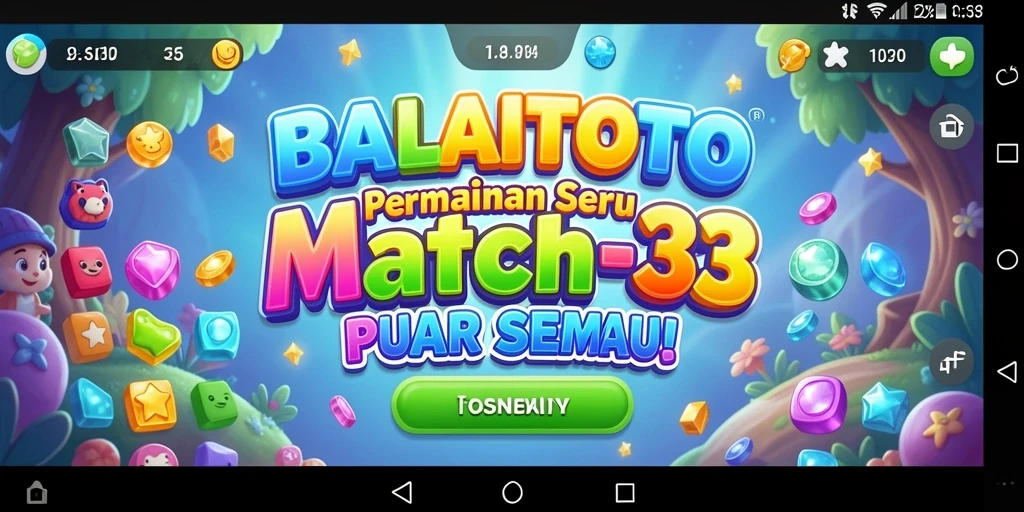 Gameplay seru <strong>BALAITOTO</strong> dengan puzzle Match-3 yang menantang.