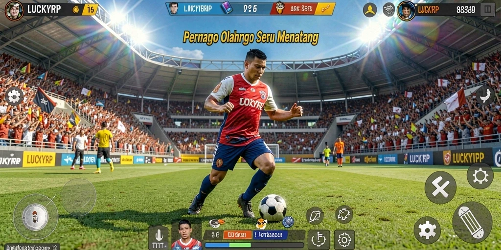 Screenshot LUCKYRP menampilkan aksi olahraga yang mendebarkan.
