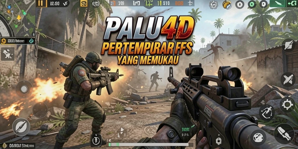 Gameplay intens PALU4D dengan aksi tembak-menembak yang seru.
