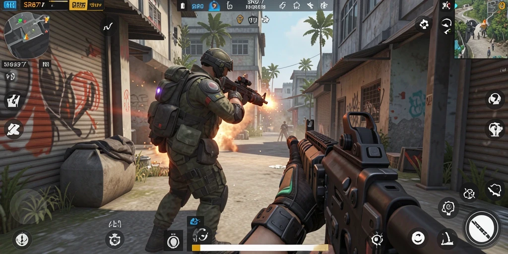 Gameplay seru SR877 yang penuh aksi dan ketegangan.
