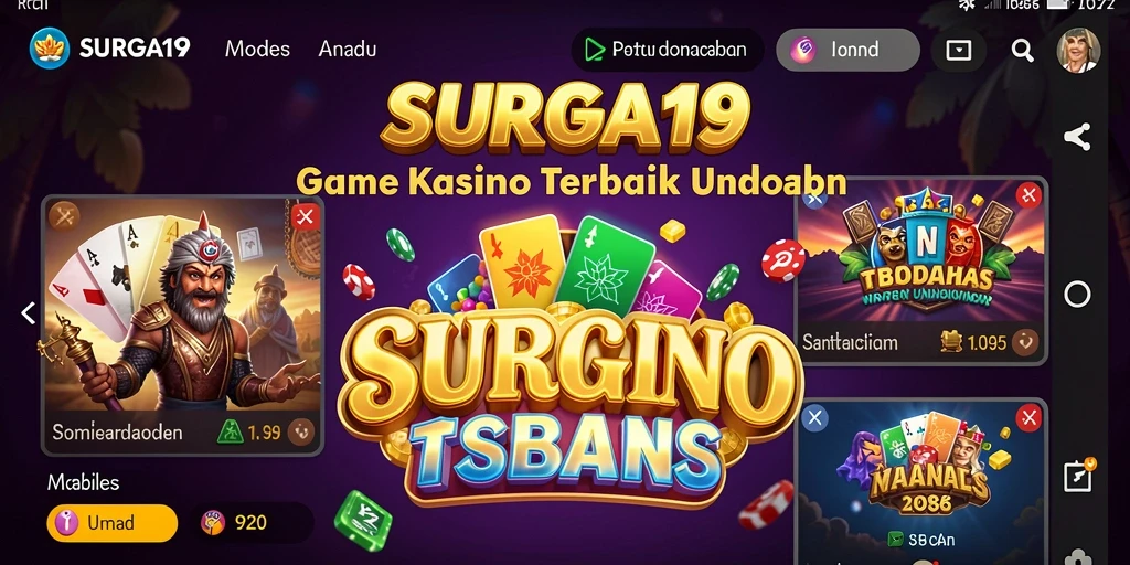 Tampilan gameplay menegangkan di SURGA19 dengan berbagai pilihan permainan Kasino.