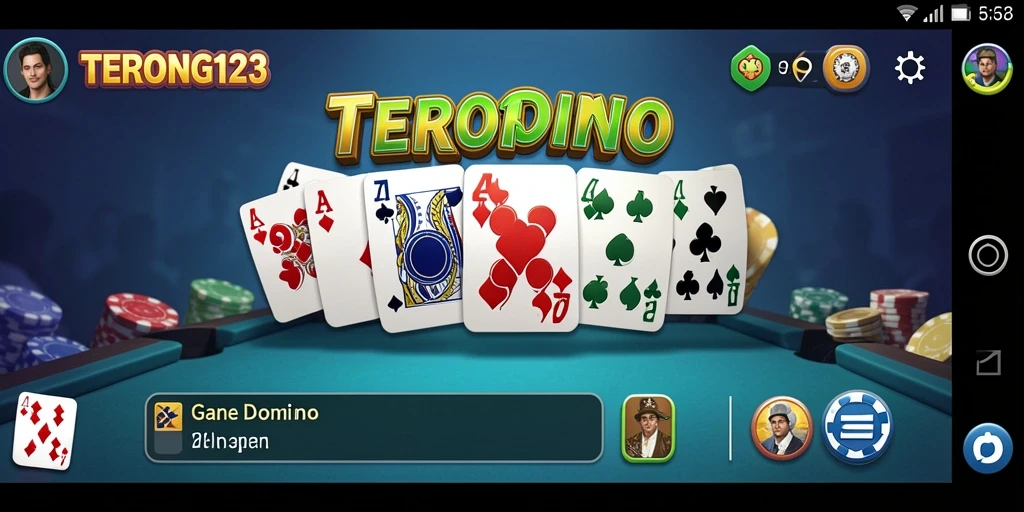 Tampilan menarik dari gameplay Domino di TERONG123.